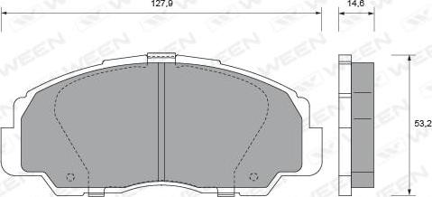 Ween 151-1660 - Kit de plaquettes de frein, frein à disque cwaw.fr