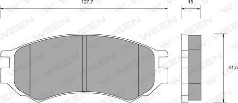 Ween 151-1668 - Kit de plaquettes de frein, frein à disque cwaw.fr