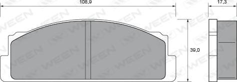 Ween 151-1604 - Kit de plaquettes de frein, frein à disque cwaw.fr