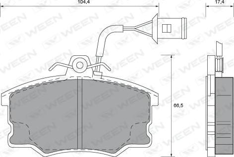 Ween 151-1600 - Kit de plaquettes de frein, frein à disque cwaw.fr