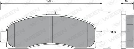 Ween 151-1603 - Kit de plaquettes de frein, frein à disque cwaw.fr