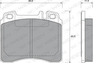 Ween 151-1686 - Kit de plaquettes de frein, frein à disque cwaw.fr