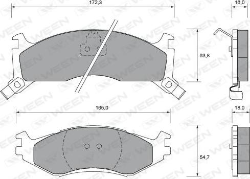 Ween 151-1681 - Kit de plaquettes de frein, frein à disque cwaw.fr