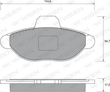 Ween 151-1635 - Kit de plaquettes de frein, frein à disque cwaw.fr