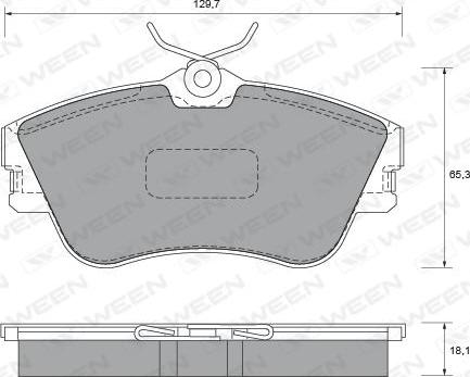 Ween 151-1630 - Kit de plaquettes de frein, frein à disque cwaw.fr