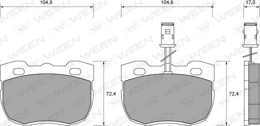 Ween 151-1631 - Kit de plaquettes de frein, frein à disque cwaw.fr