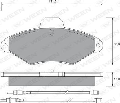 Ween 151-1637 - Kit de plaquettes de frein, frein à disque cwaw.fr