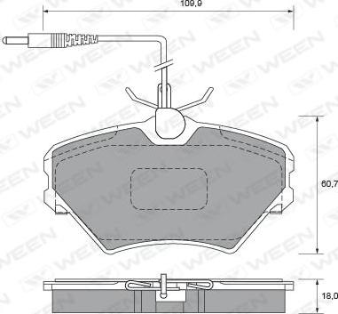 Ween 151-1626 - Kit de plaquettes de frein, frein à disque cwaw.fr