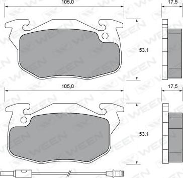 Ween 151-1620 - Kit de plaquettes de frein, frein à disque cwaw.fr