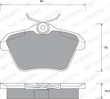 Ween 151-1671 - Kit de plaquettes de frein, frein à disque cwaw.fr