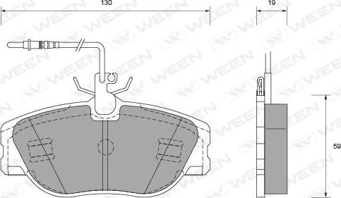 Ween 151-1672 - Kit de plaquettes de frein, frein à disque cwaw.fr