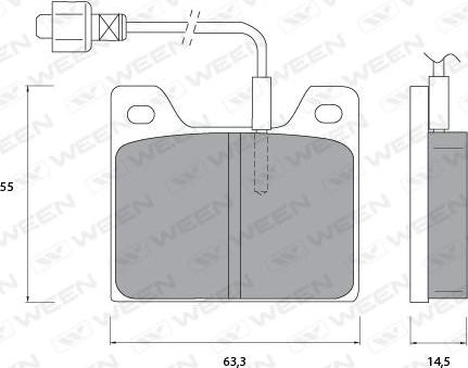 Ween 151-1095 - Kit de plaquettes de frein, frein à disque cwaw.fr