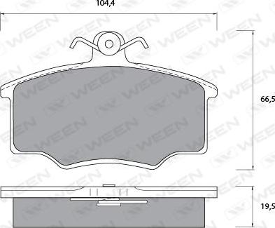 Ween 151-1096 - Kit de plaquettes de frein, frein à disque cwaw.fr