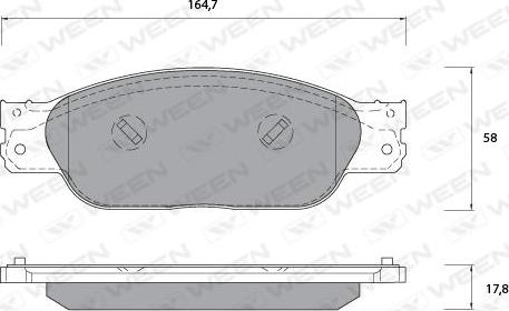 Ween 151-1091 - Kit de plaquettes de frein, frein à disque cwaw.fr