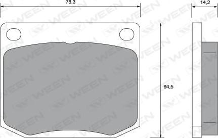 Ween 151-1098 - Kit de plaquettes de frein, frein à disque cwaw.fr