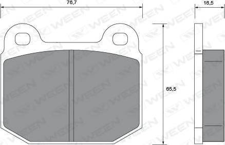 Ween 151-1093 - Kit de plaquettes de frein, frein à disque cwaw.fr