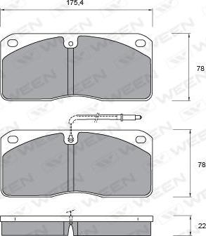 Ween 151-1043 - Kit de plaquettes de frein, frein à disque cwaw.fr