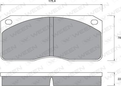 Ween 151-1042 - Kit de plaquettes de frein, frein à disque cwaw.fr