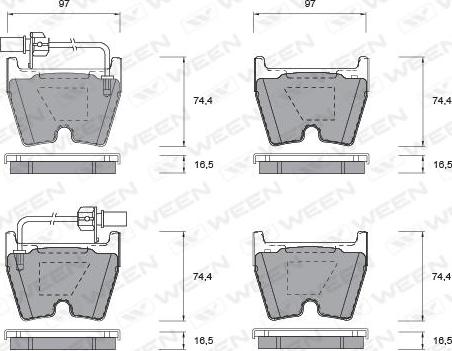 Ween 151-1047 - Kit de plaquettes de frein, frein à disque cwaw.fr