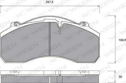 Ween 151-1054 - Kit de plaquettes de frein, frein à disque cwaw.fr