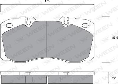 Ween 151-1055 - Kit de plaquettes de frein, frein à disque cwaw.fr