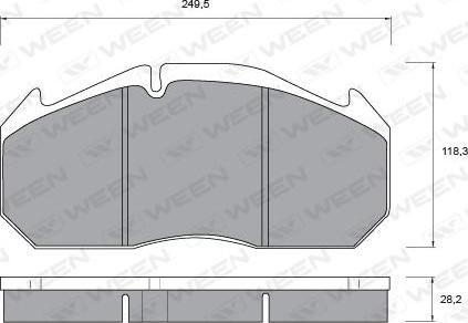 Ween 151-1052 - Kit de plaquettes de frein, frein à disque cwaw.fr