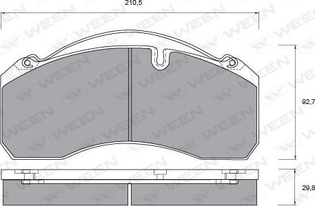 Ween 151-1060 - Kit de plaquettes de frein, frein à disque cwaw.fr