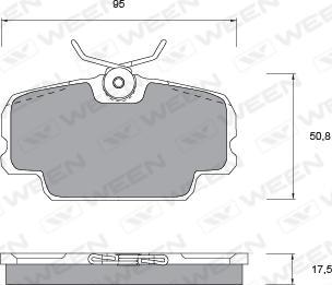 Ween 151-1004 - Kit de plaquettes de frein, frein à disque cwaw.fr