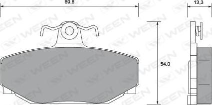 Ween 151-1006 - Kit de plaquettes de frein, frein à disque cwaw.fr