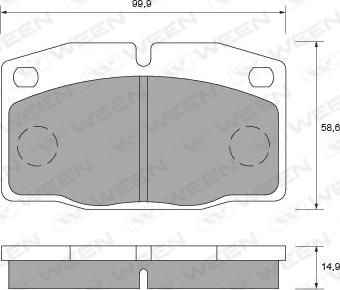 Ween 151-1001 - Kit de plaquettes de frein, frein à disque cwaw.fr