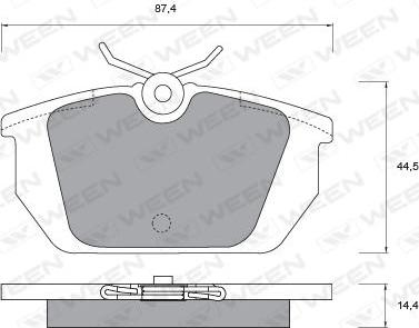 Ween 151-1003 - Kit de plaquettes de frein, frein à disque cwaw.fr