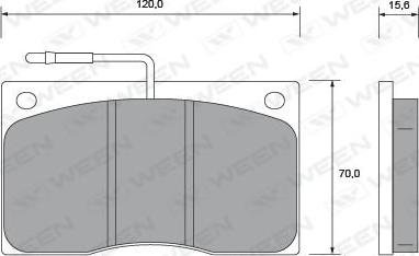 Ween 151-1007 - Kit de plaquettes de frein, frein à disque cwaw.fr