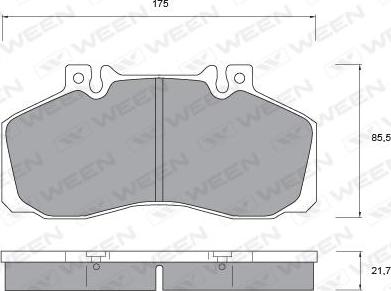 Ween 151-1019 - Kit de plaquettes de frein, frein à disque cwaw.fr