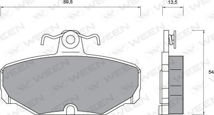 Ween 151-1015 - Kit de plaquettes de frein, frein à disque cwaw.fr