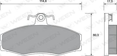 Ween 151-1016 - Kit de plaquettes de frein, frein à disque cwaw.fr