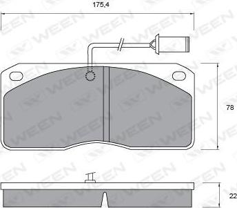 Ween 151-1010 - Kit de plaquettes de frein, frein à disque cwaw.fr