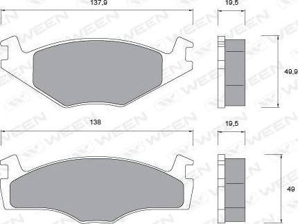 Ween 151-1011 - Kit de plaquettes de frein, frein à disque cwaw.fr