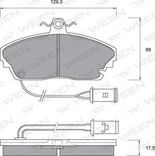 Ween 151-1018 - Kit de plaquettes de frein, frein à disque cwaw.fr