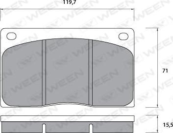 Ween 151-1089 - Kit de plaquettes de frein, frein à disque cwaw.fr