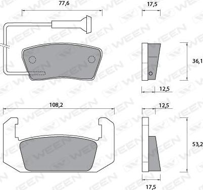 Ween 151-1084 - Kit de plaquettes de frein, frein à disque cwaw.fr