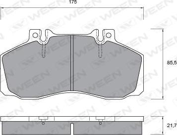 Ween 151-1035 - Kit de plaquettes de frein, frein à disque cwaw.fr