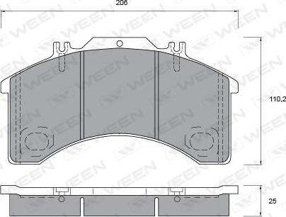 Ween 151-1033 - Kit de plaquettes de frein, frein à disque cwaw.fr