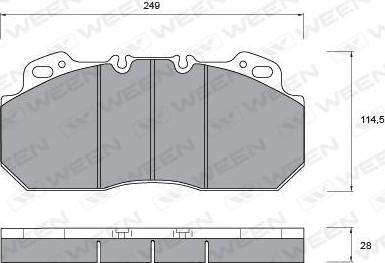 Ween 151-1032 - Kit de plaquettes de frein, frein à disque cwaw.fr