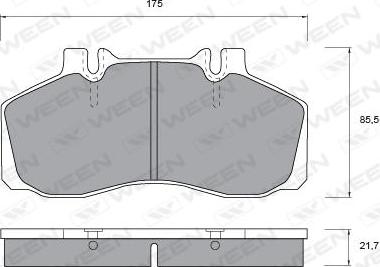 Ween 151-1029 - Kit de plaquettes de frein, frein à disque cwaw.fr