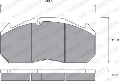 Ween 151-1028 - Kit de plaquettes de frein, frein à disque cwaw.fr