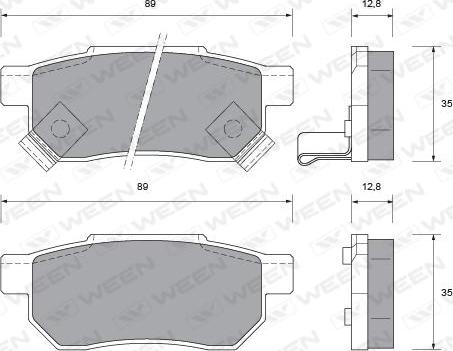 Ween 151-1027 - Kit de plaquettes de frein, frein à disque cwaw.fr