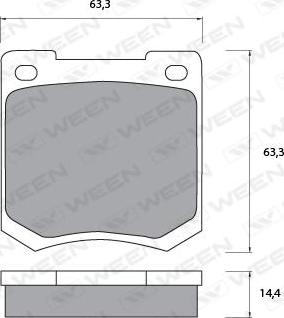 Ween 151-1079 - Kit de plaquettes de frein, frein à disque cwaw.fr