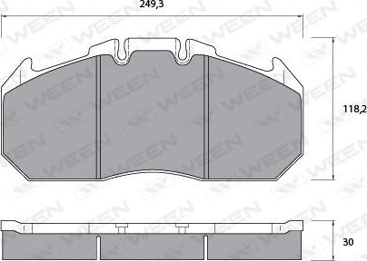 Ween 151-1075 - Kit de plaquettes de frein, frein à disque cwaw.fr