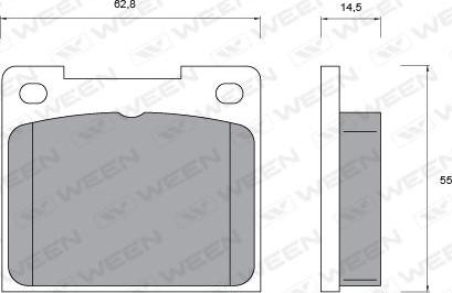 Ween 151-1078 - Kit de plaquettes de frein, frein à disque cwaw.fr