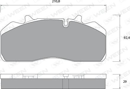 Ween 151-1072 - Kit de plaquettes de frein, frein à disque cwaw.fr